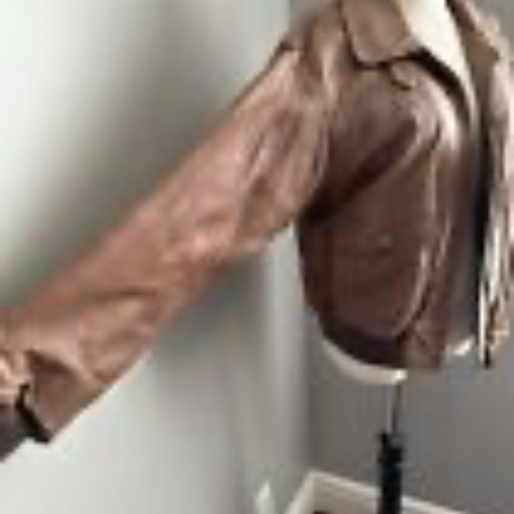 Vintage Abercrombie & Fitch Bomber Jacket - Brown Leather - Size L - Picture 4 of 16